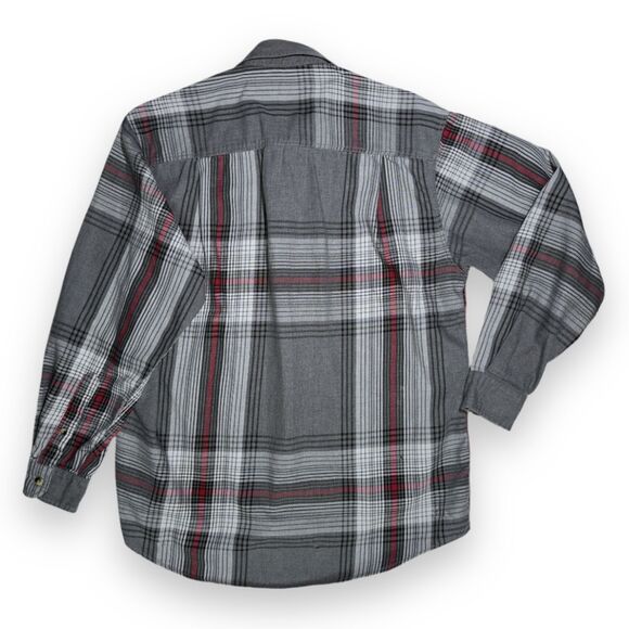 90s Vintage Nautica 1/4 Zip Relaxed Plaid Pullover Shirt Sz M Double Pocket - Picture 5 of 14